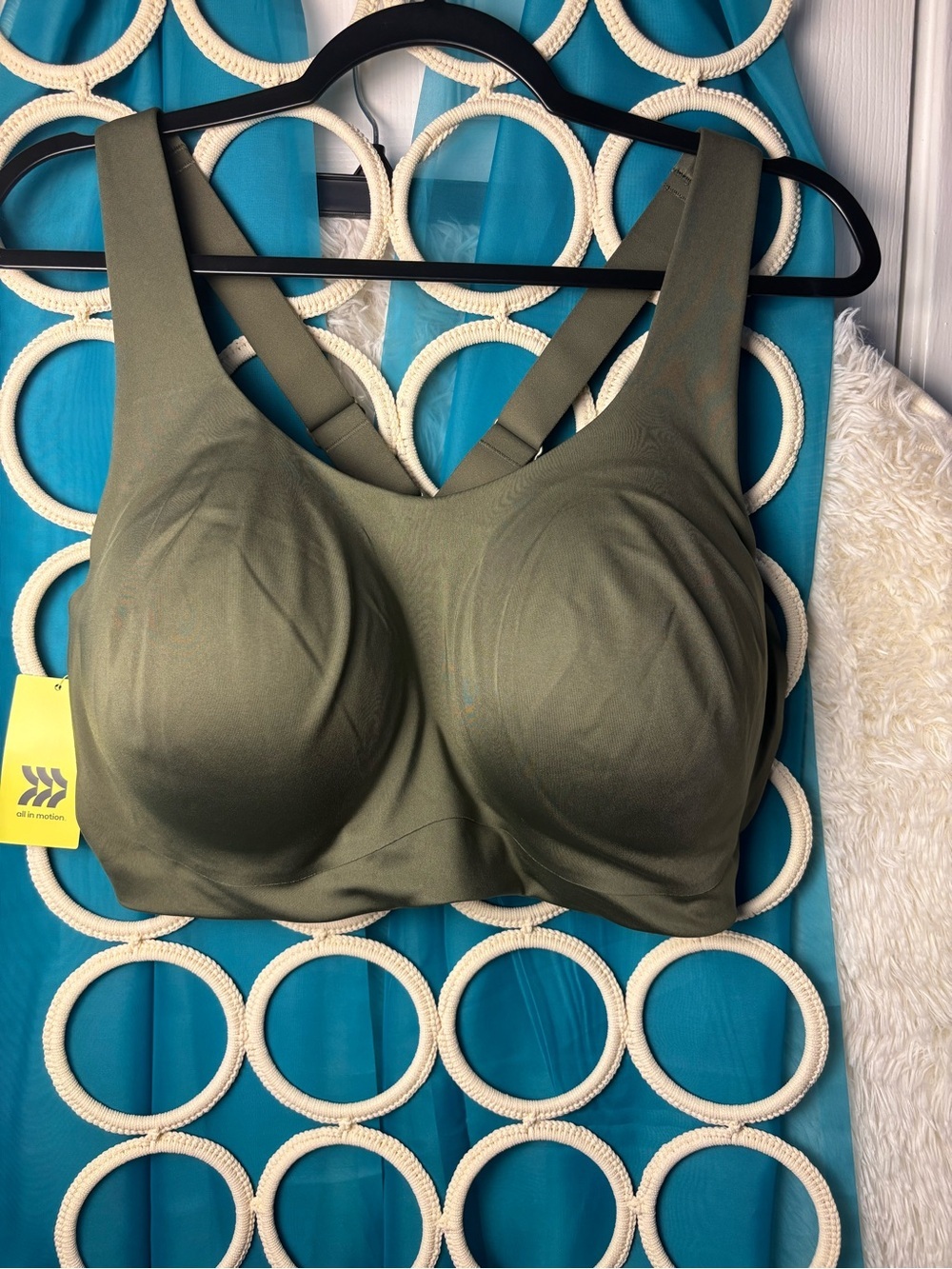 Target Olive Green Wireless Support Sports Bra NET 44DD